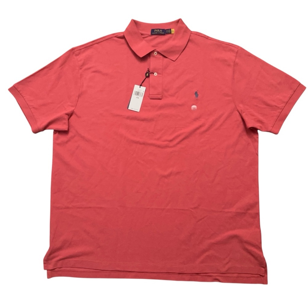 Polo Ralph Lauren Polo Shirt Mens Size 2XB Short  Sleeve Rugby Pink NWT